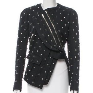 GIVENCHY EMBELLISHED PLEATED JACKET